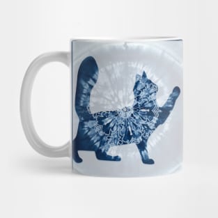 Kitty Cat Tie Dye Mandala Mug